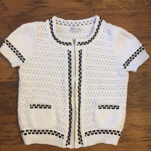 RED VALENTINO ZIP FRONT CARDIGAN SWEATER. S / M